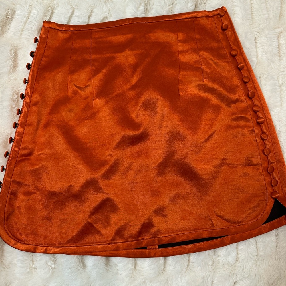 Orange Zara skirt